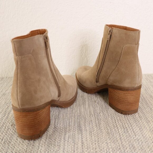 Korks by Kork-Ease Esmerelda Ankle Boots Women’s 10 M Taupe Suede Block Heel Zip - Picture 15 of 16